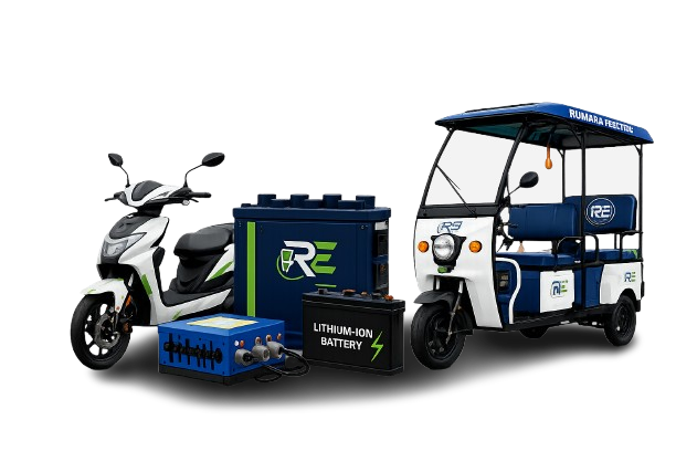 Rumana Electric products - electric scooter, lithium-ion battery pack, charger and e-rickshaw